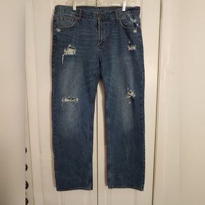Aeropostale Jeans Distressed 38/34 Denim Worn